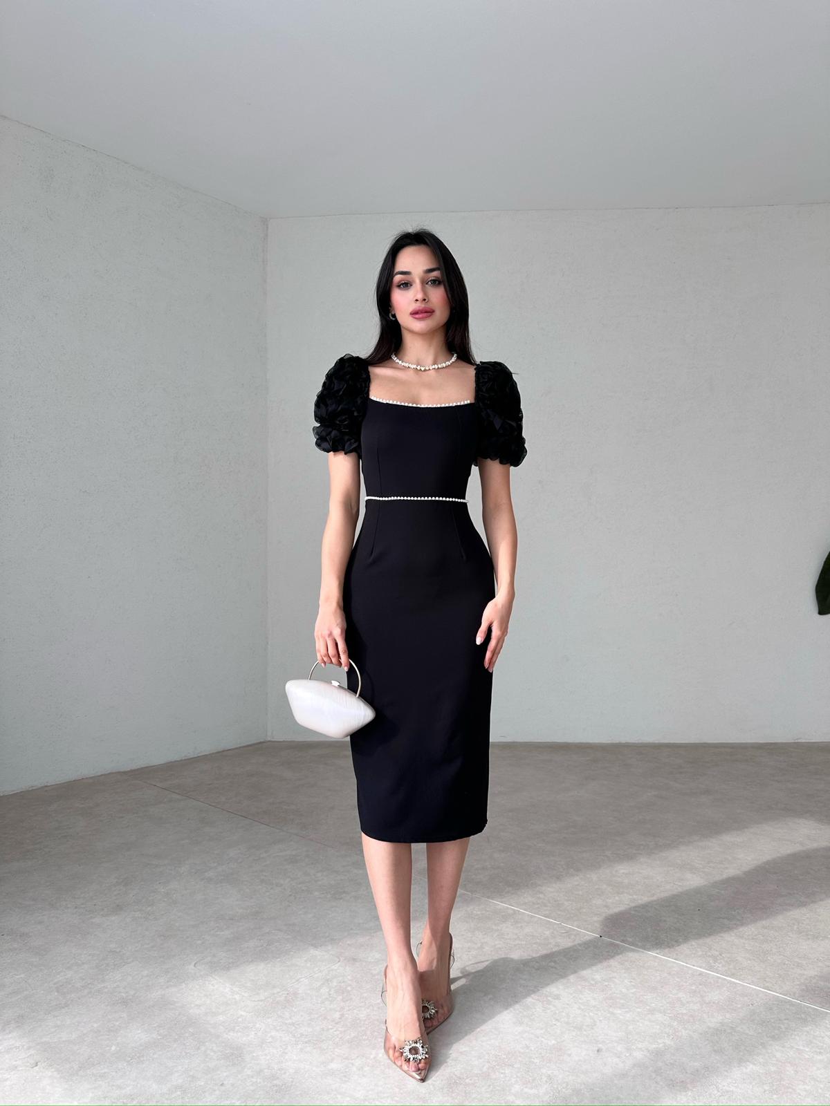 Ruffle Sleeve Midi ANJELİKA Dress