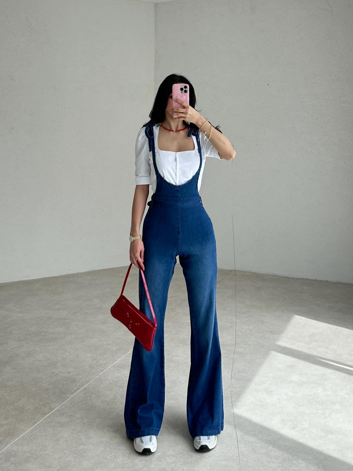 MOENA Denim Overalls with Shirt