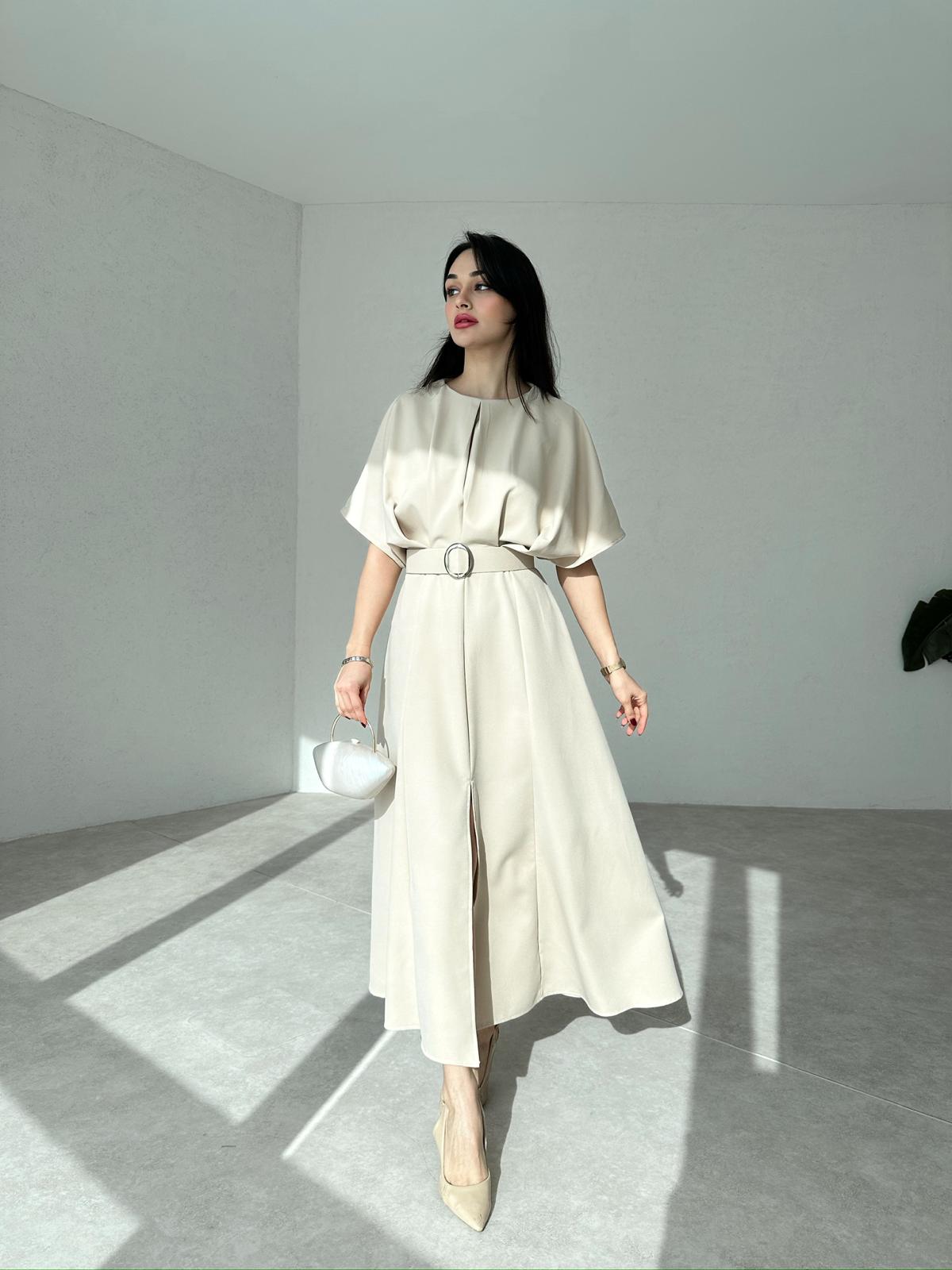 Belt Detailed Midi ARTHUR Dress