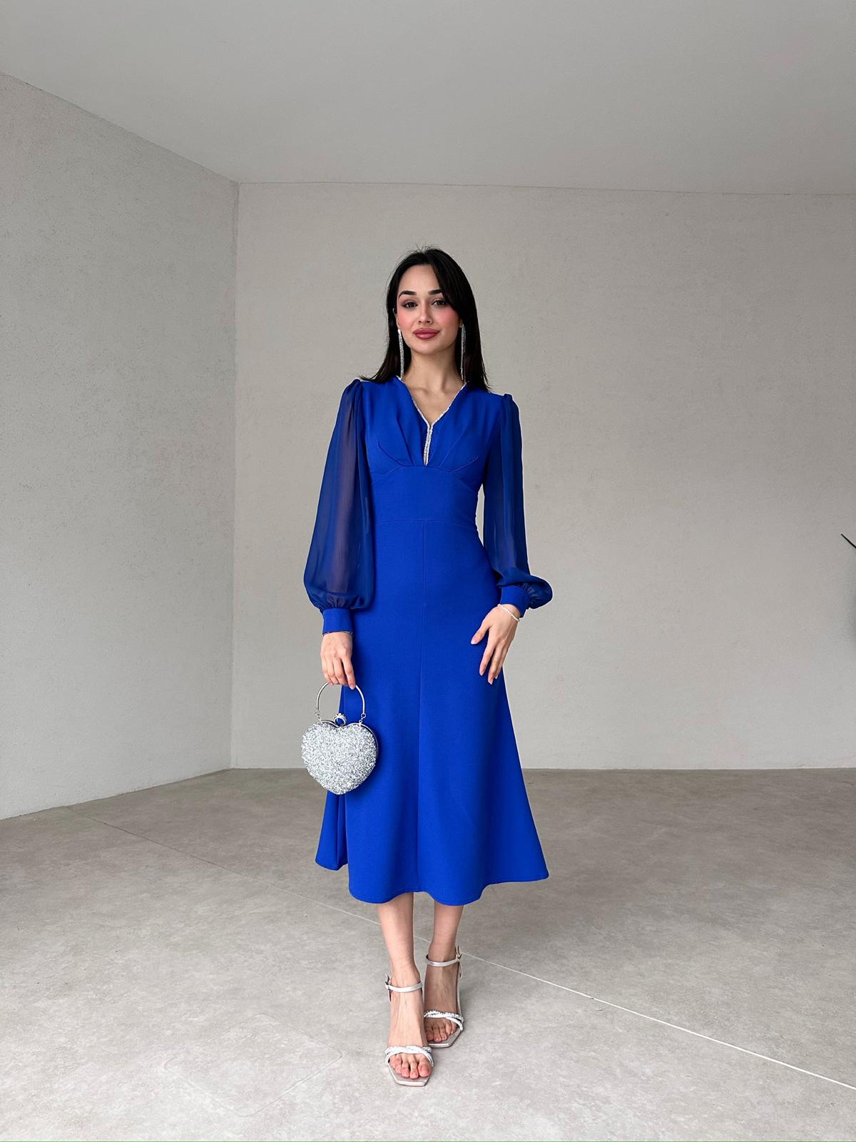 Chiffon Detailed Midi MERTON Dress