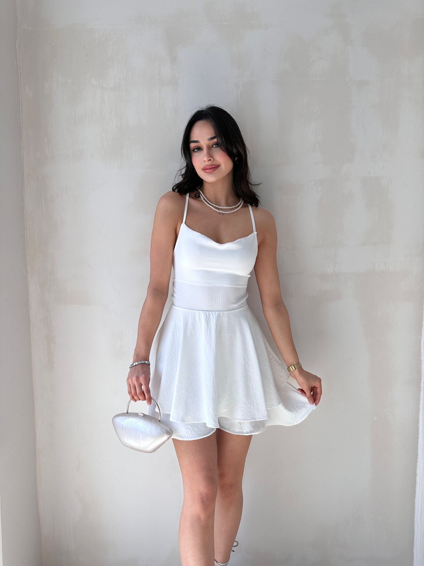 GALWAY Dress with Back Detail and Skirt Shorts