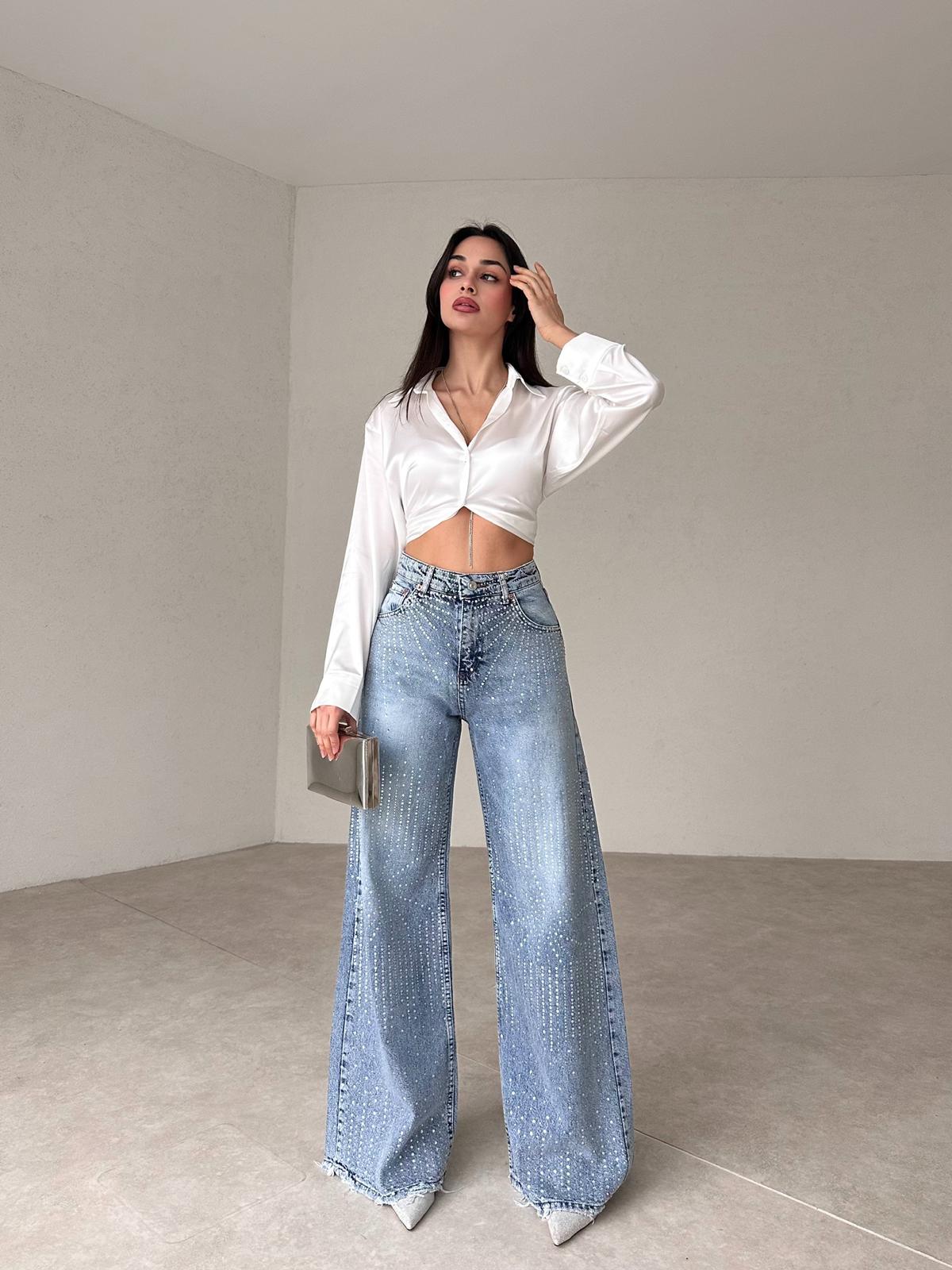 Stone Wide Leg Cardinal Jeans