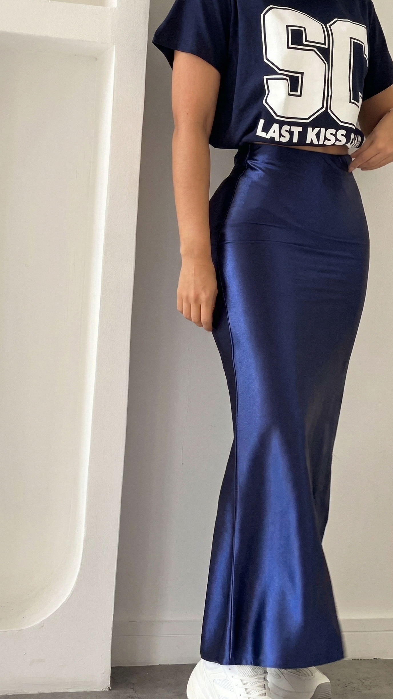 Aura Satin Long Skirt
