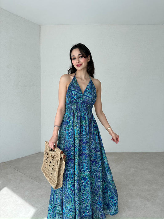 Halter Neck Maxi DAPHNE Dress