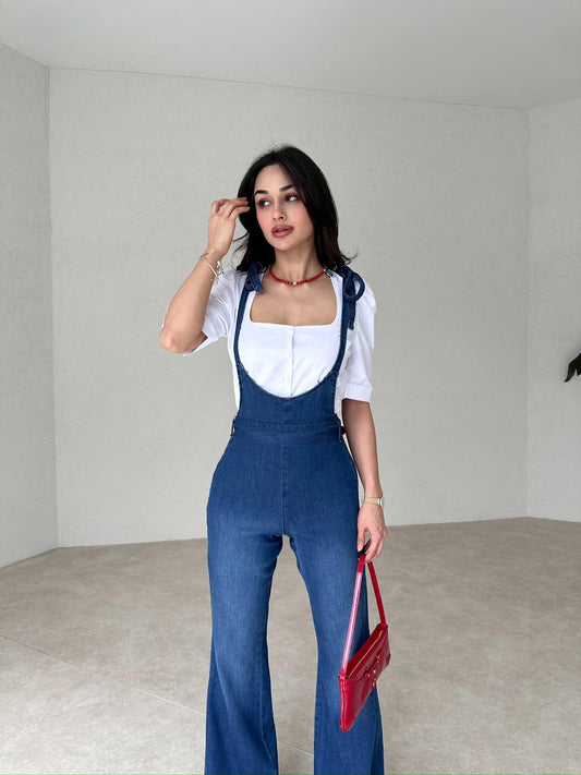 MOENA Denim Overalls with Shirt