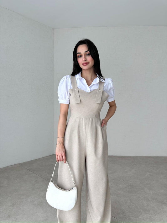 Sweetheart Collar LIPİNSKİ Jumpsuit