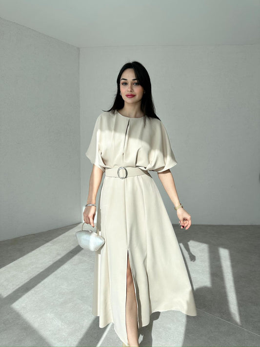 Belt Detailed Midi ARTHUR Dress